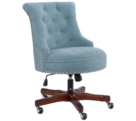 Linon Home Rochelle Office Chair with Nail Head Design