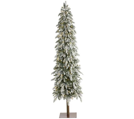 7.5' Lit Washington Alpine Christmas Tree by Nearly Natural