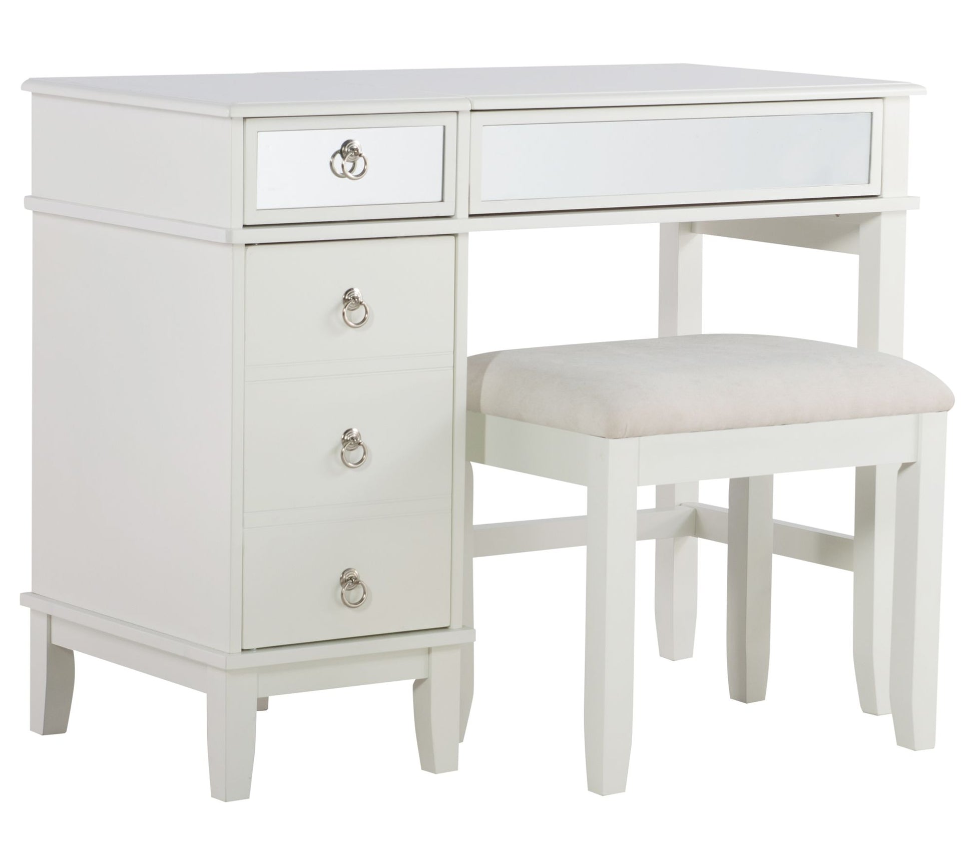 Linon Home Ethel Lift Top Vanity Set W/ StorageDrawer & Stool