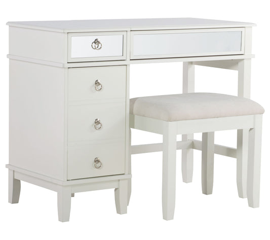Linon Home Ethel Lift Top Vanity Set W/ StorageDrawer & Stool