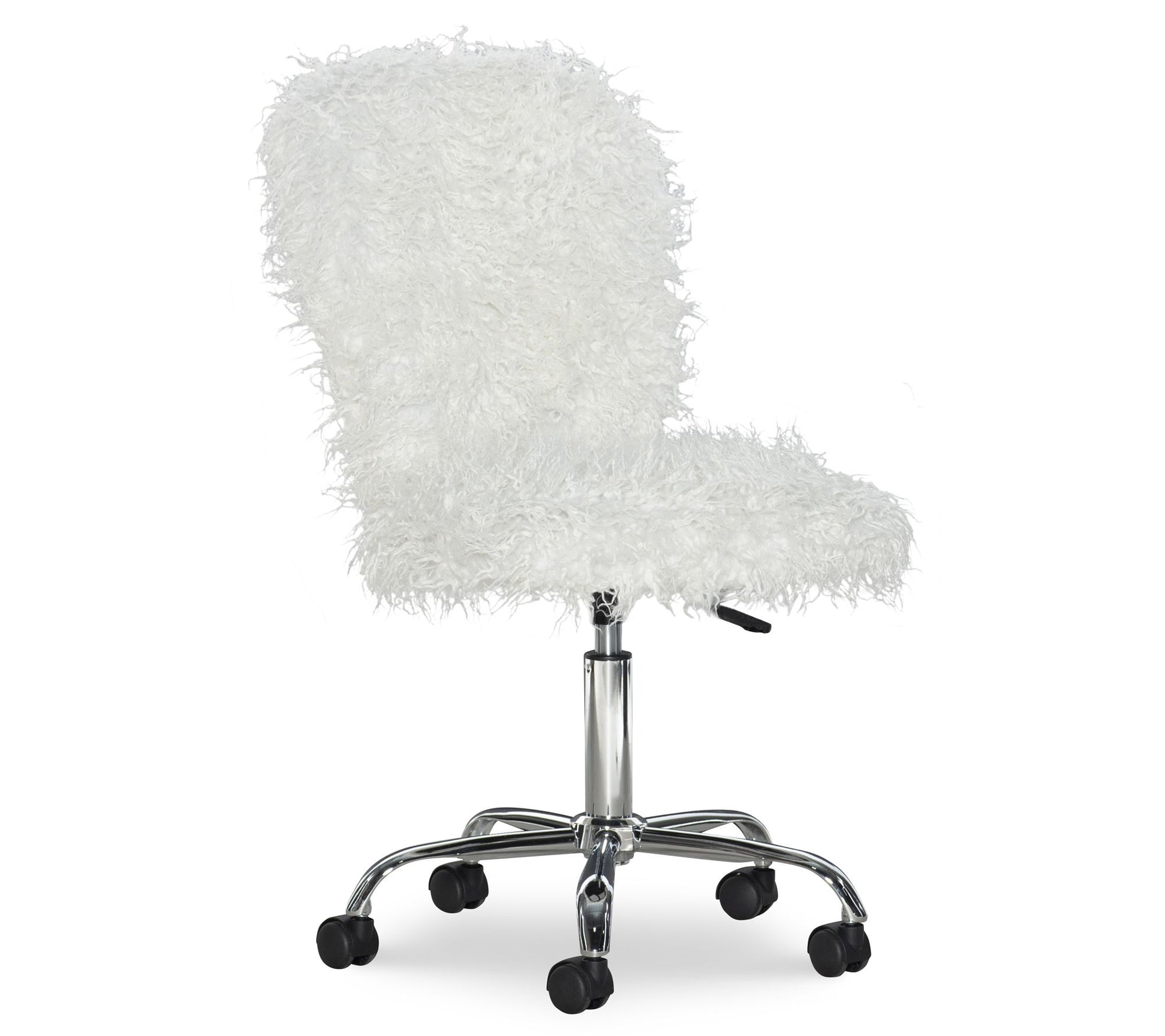 Linon Home Emma Faux Fur Armless Design Home Office Chair