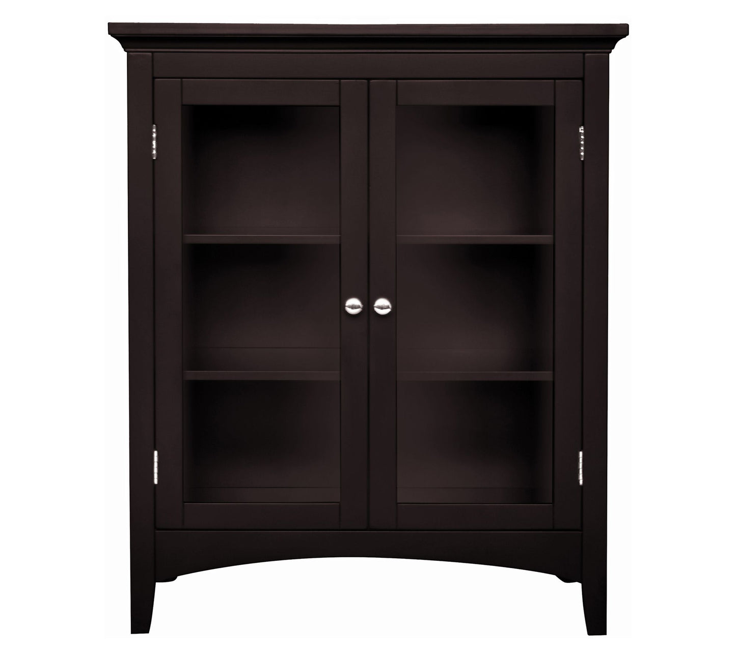 Teamson Home Wood Cabinet with 2 GlassDoors Espresso