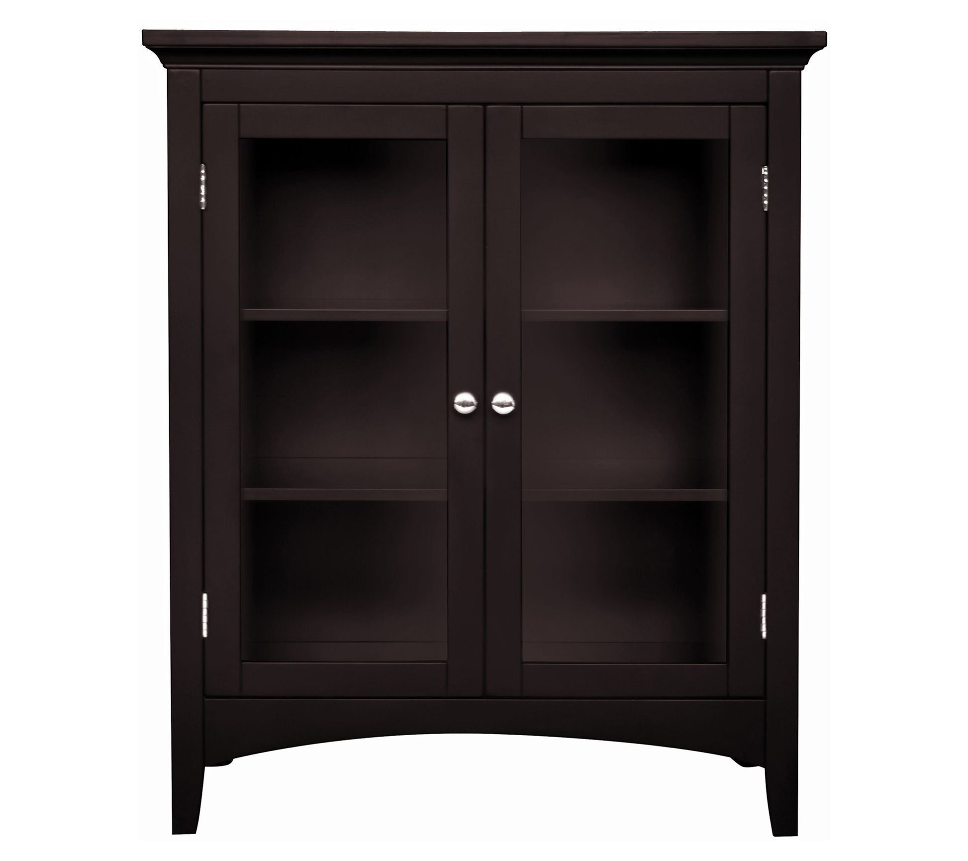 Teamson Home Wood Cabinet with 2 GlassDoors Espresso