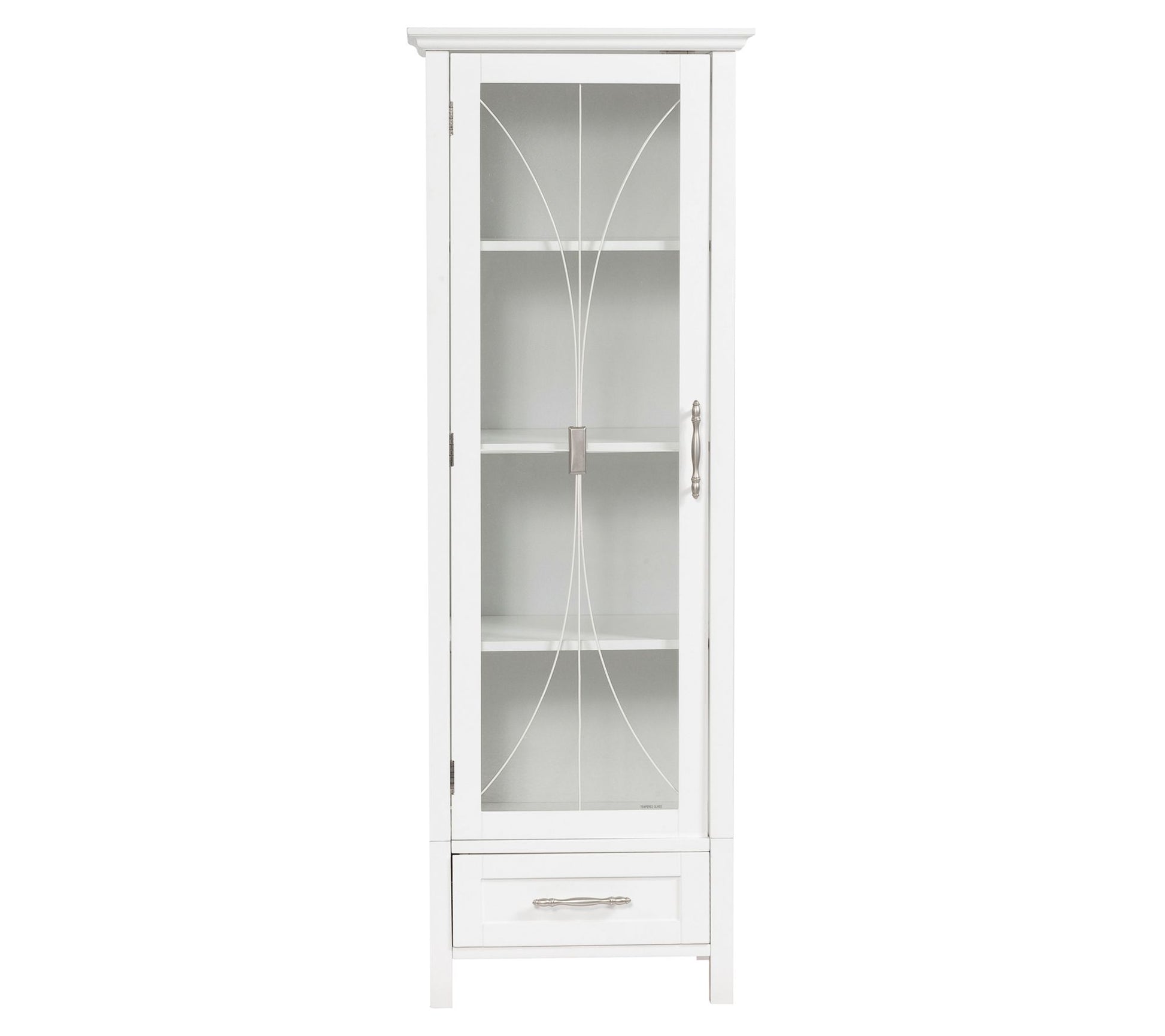 Teamson Home Wooden Linen Cabinet withDrawer, White