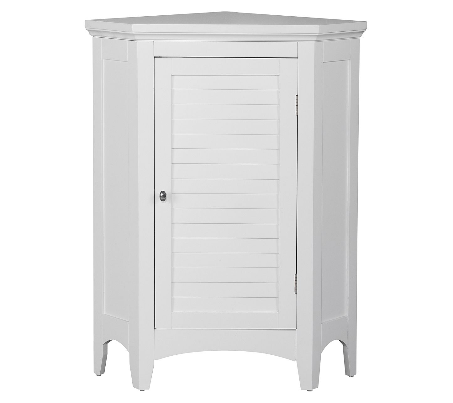 Teamson Home Wooden Corner Stand FloorCabinet White