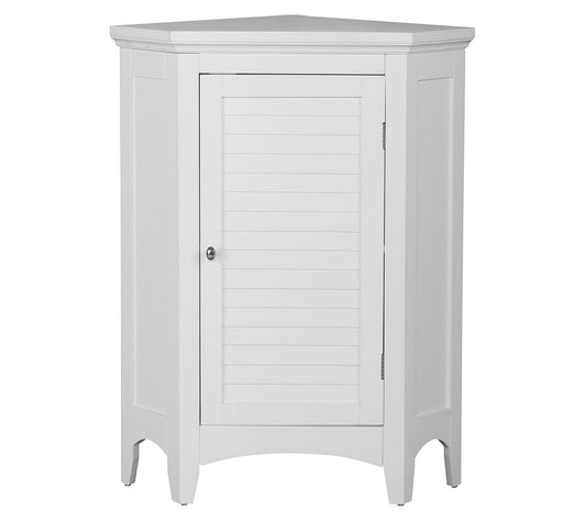 Teamson Home Wooden Corner Stand FloorCabinet White