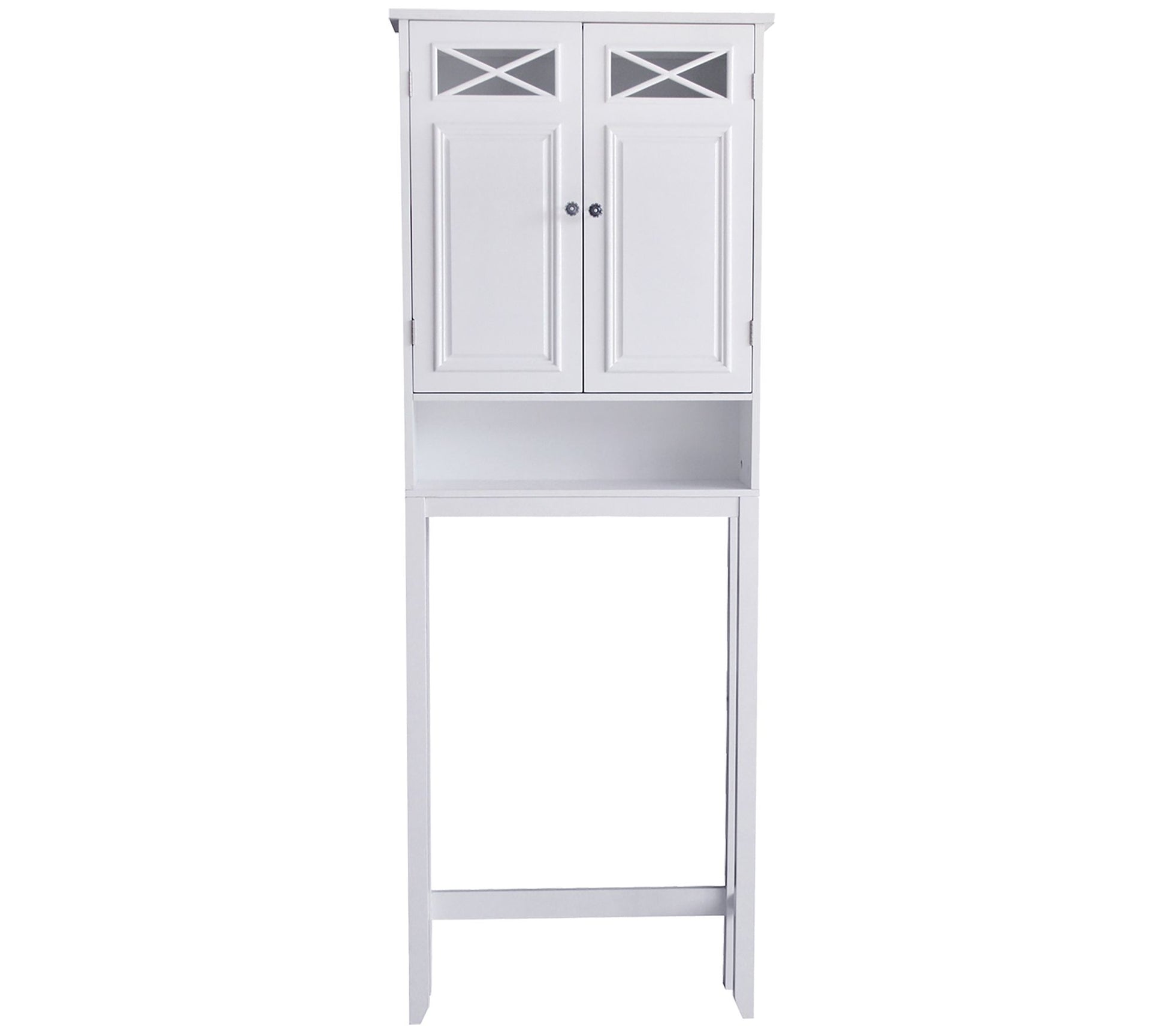 Teamson Home Wood Space Saver with 2 Doors, White