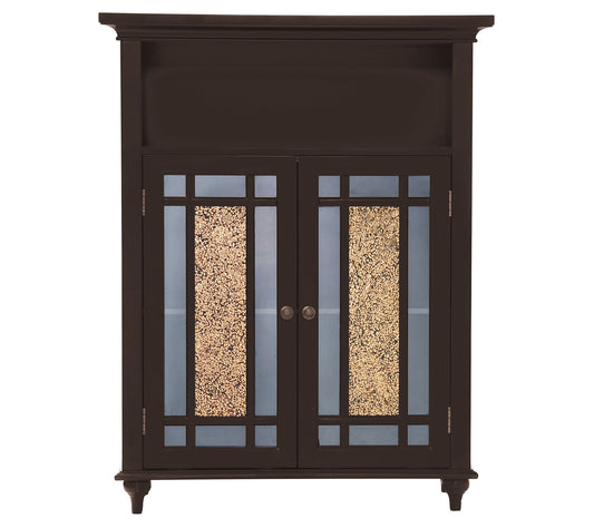 Teamson Home Wood Floor Cabinet with Glass Doors