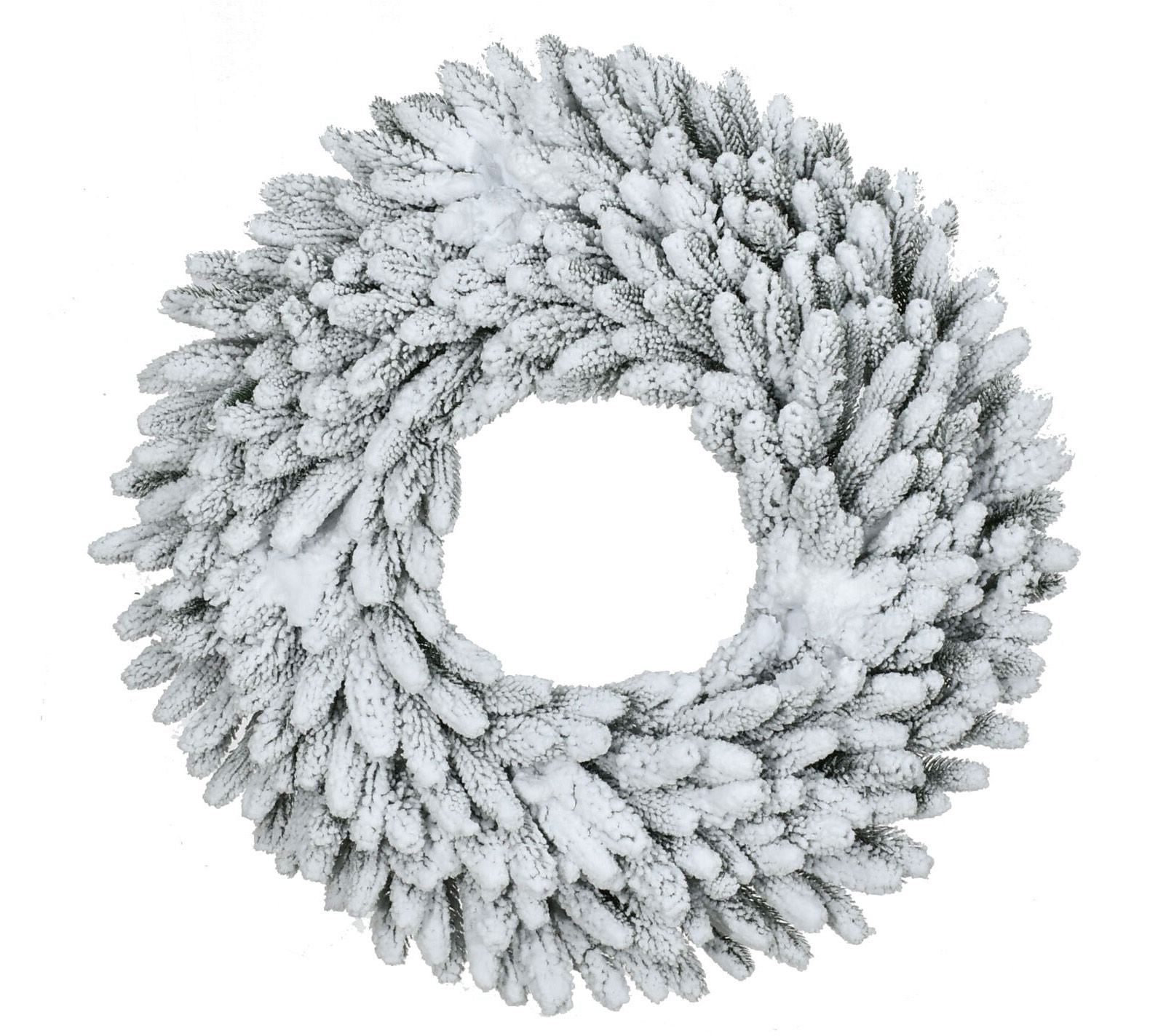 Fraser Hill Farm 36" Icy Frost Snow Flocked Wreath