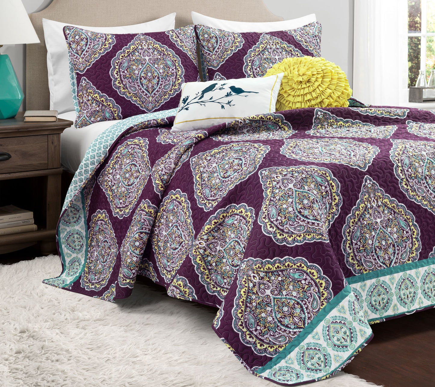 Lush Decor Harley Quilt 5-pc Set F/Q