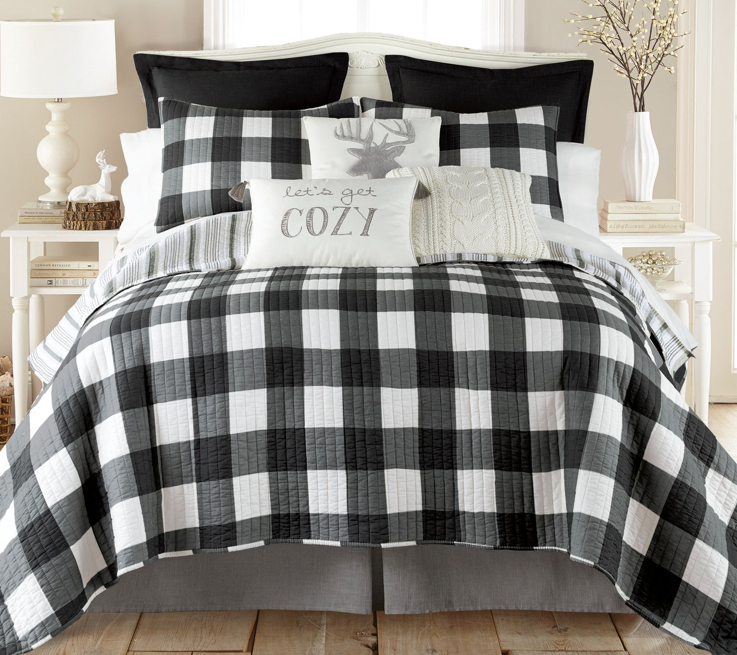 Levtex Home Camden Check 3-Piece King/Cal KingQuilt Set