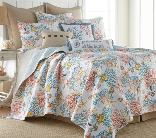 Levtex Home Bay Islands 3-Piece Coastal Full/Qu een Quilt Set