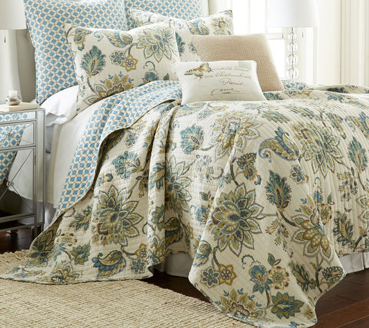 Levtex Home Palladium Grey 3-Piece Full/Queen Qilt Set