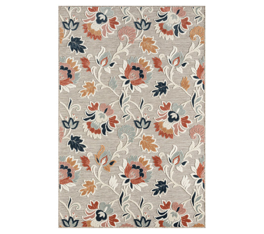 Ox Bay Floral Filigree Hi-Low Indoor/Outdoor Rug, 7'9" x 9'9"