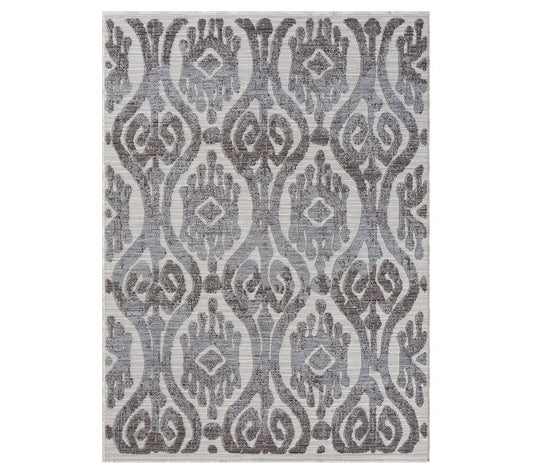 Ox Bay Damask PET Indoor/Outdoor Area Rug, 5' x 7'