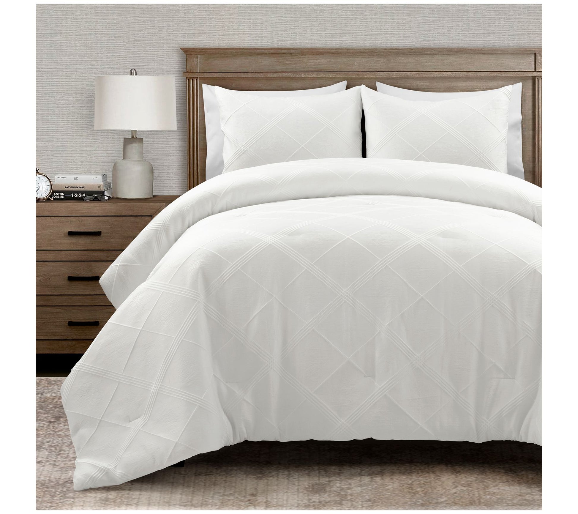 Lush Decor Diamond Geo Jacquard Boho Comforter Pc Kng