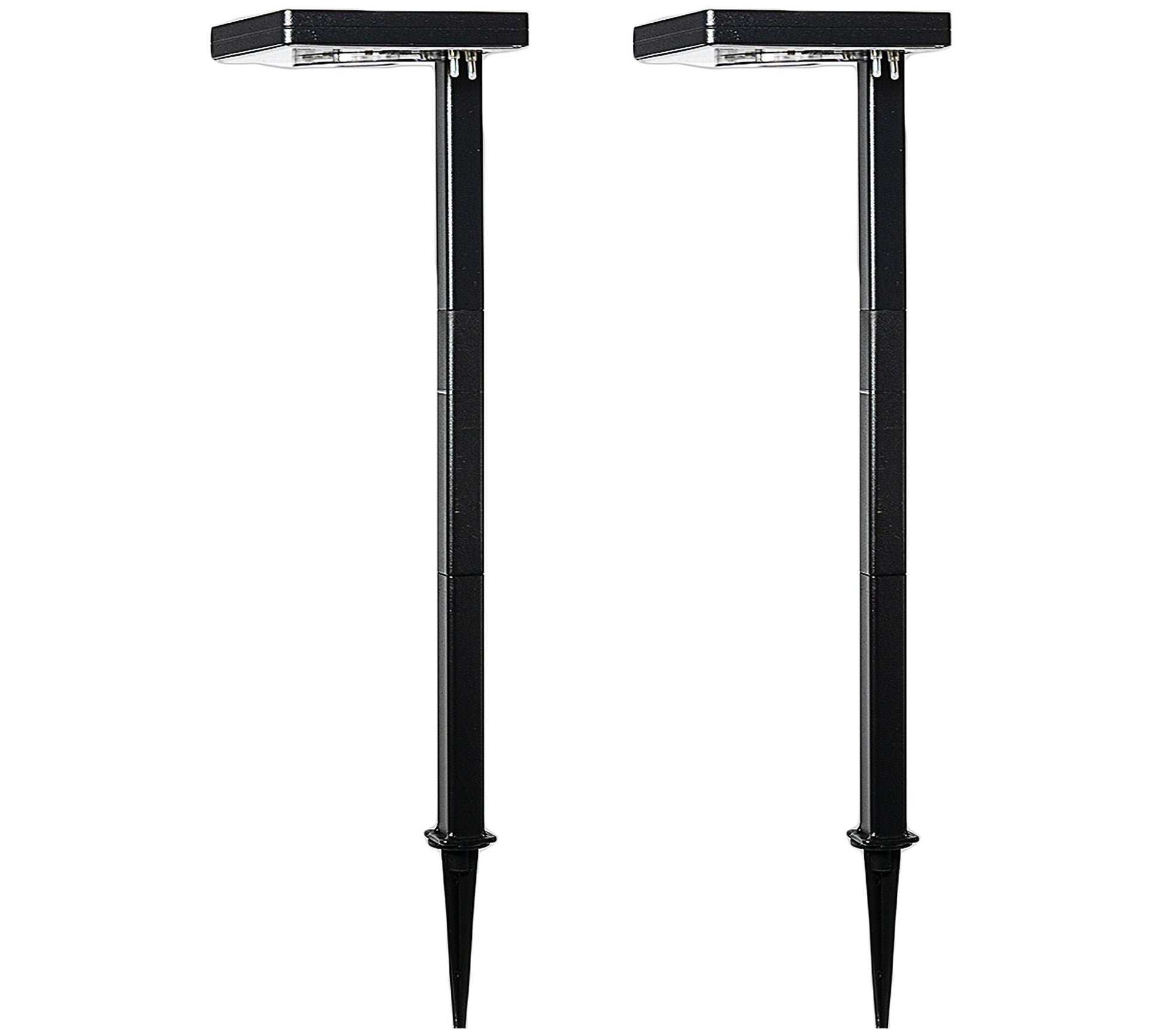 GamaSonic Set of 2 Contemporary Square Solar Path Lights