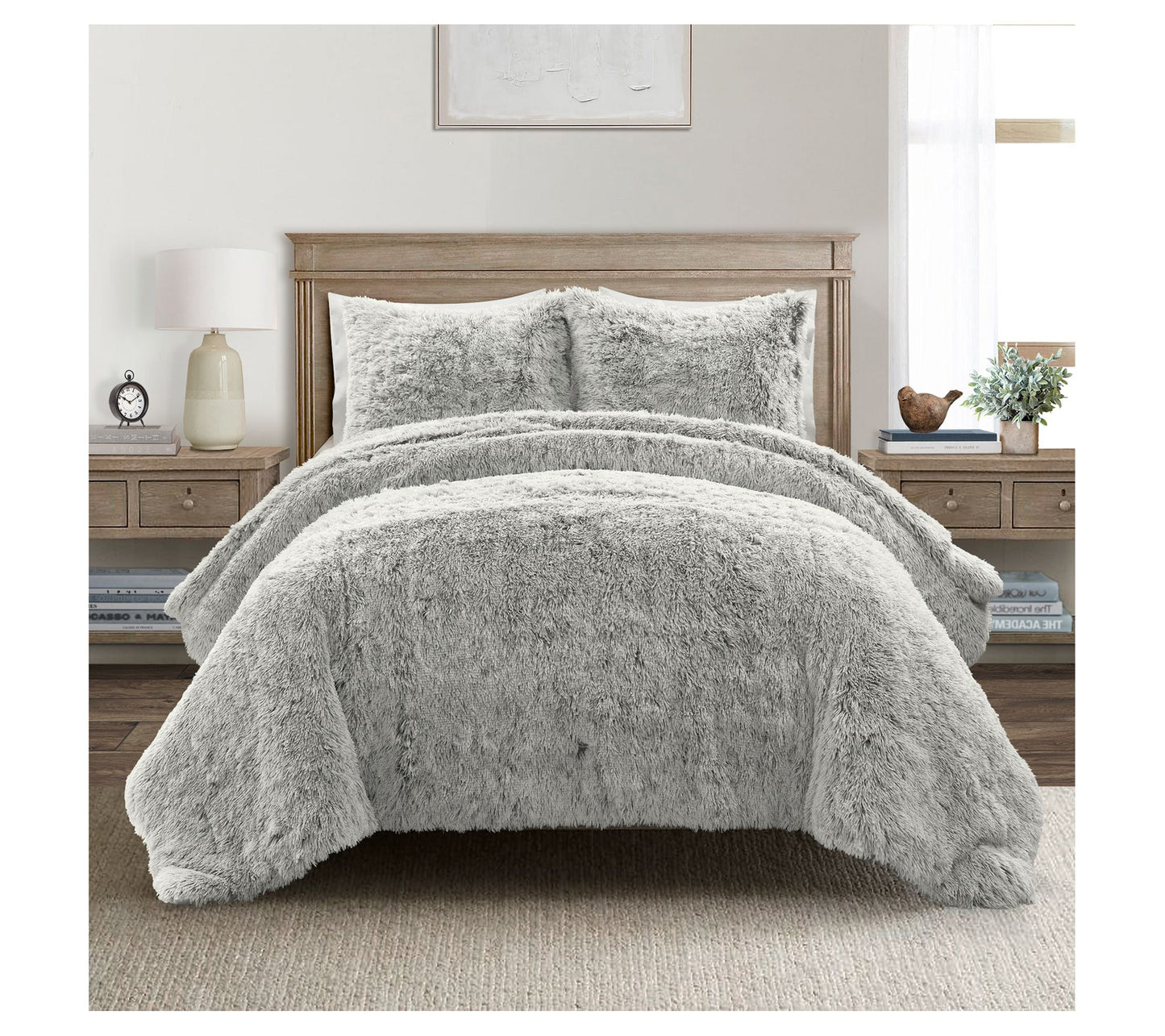 Lush Decor Emma Cozy Ultra Soft Two Tone Comforter Full/Queen