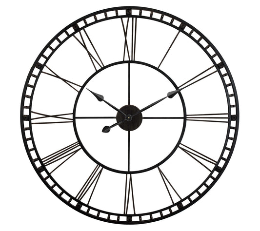 Infinity Instruments Tower XXL Wall Clock, Black, 39"