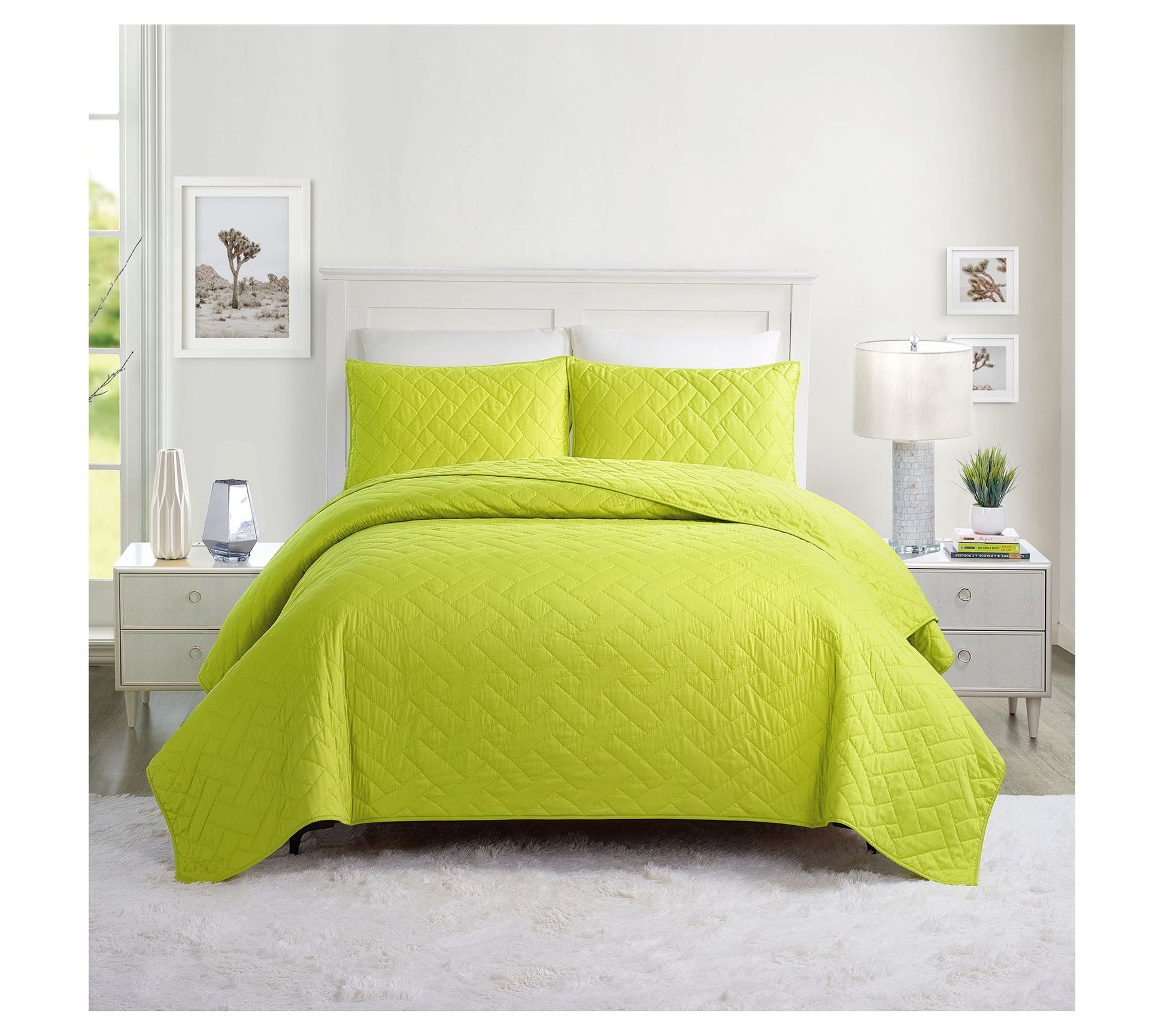 Dream Weaver Green Full/Queen Coverlet Set