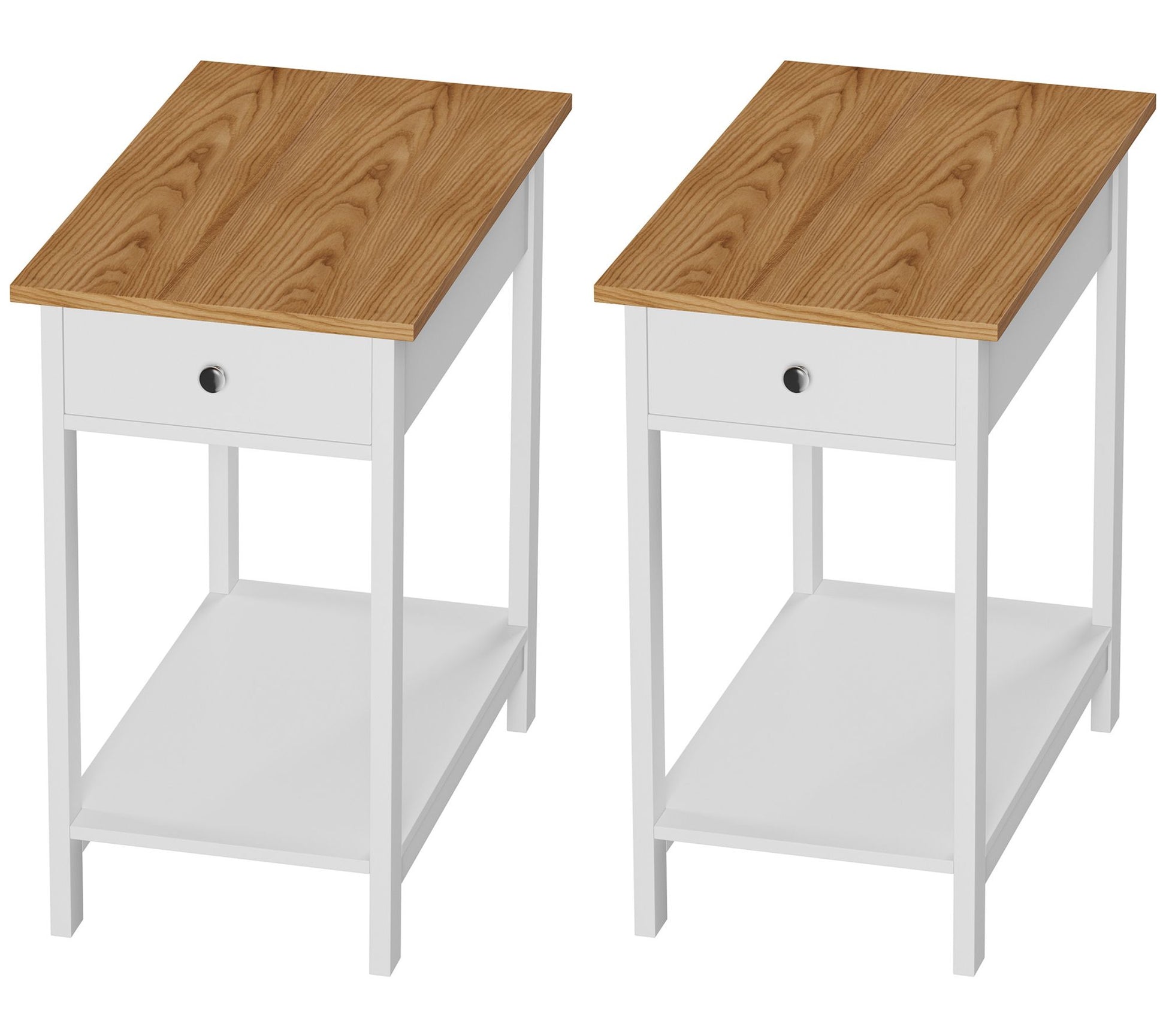 Lavish Home 2 Small Side Table with Drawer Nighstand