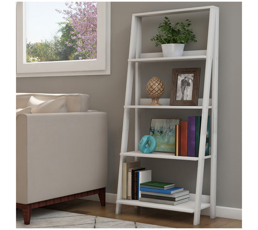 Lavish Home Set of 2 Free Standing 4-Tier Ladder Bookshelf Set