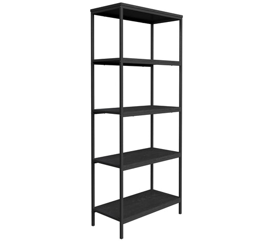 Lavish Home 5-Tier Bookshelf Open Industrial Style Etagere