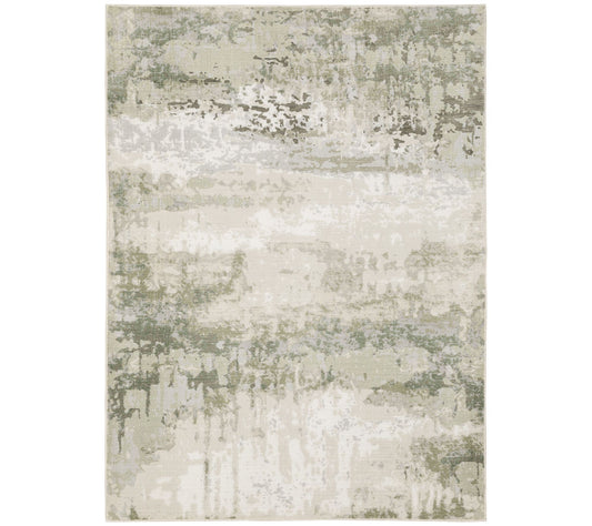 Linden Place Green Abstract Modern/Casual 5'3"x 7'6" Rug
