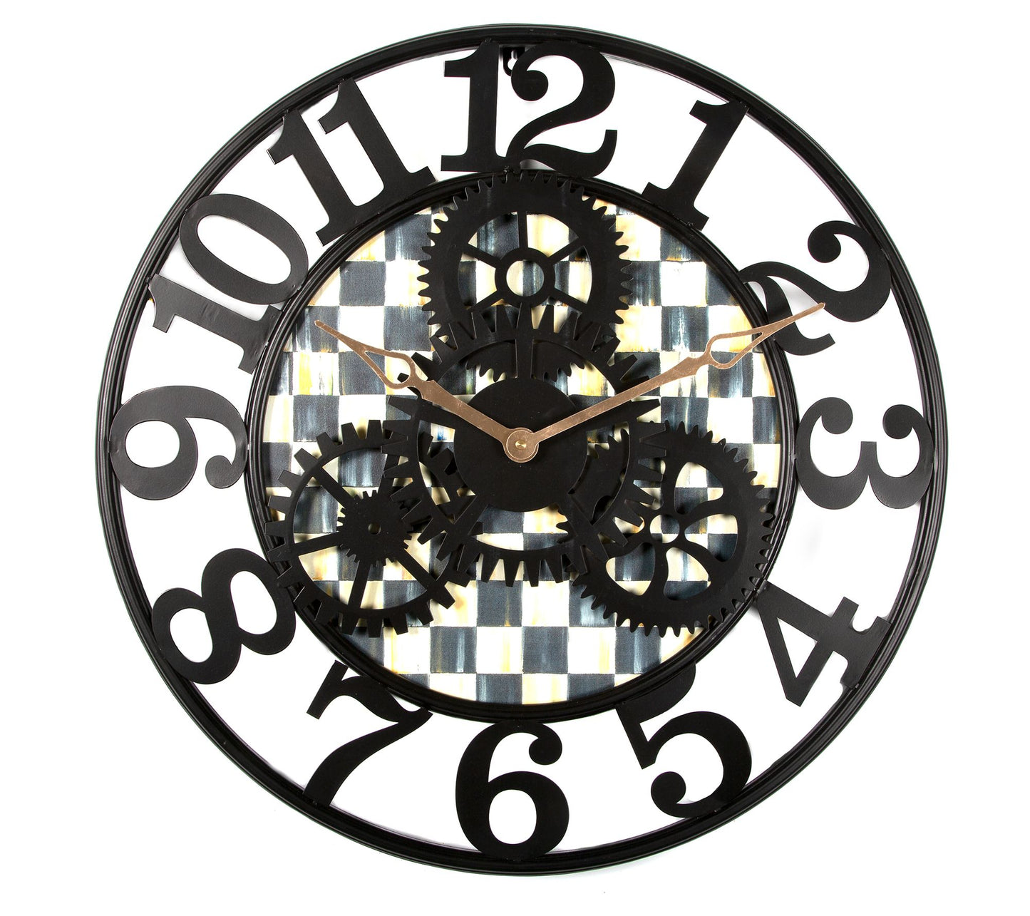 MacKenzie-Childs Courtly Check Small Farmhouse Wall Clock