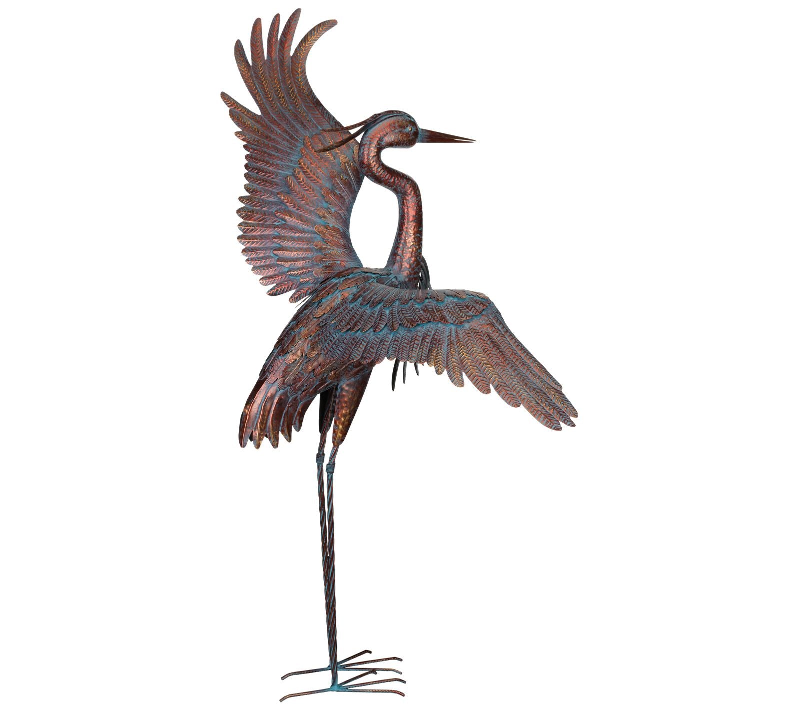 Regal Art & Gift Copper Patina Heron 48" - Dancing