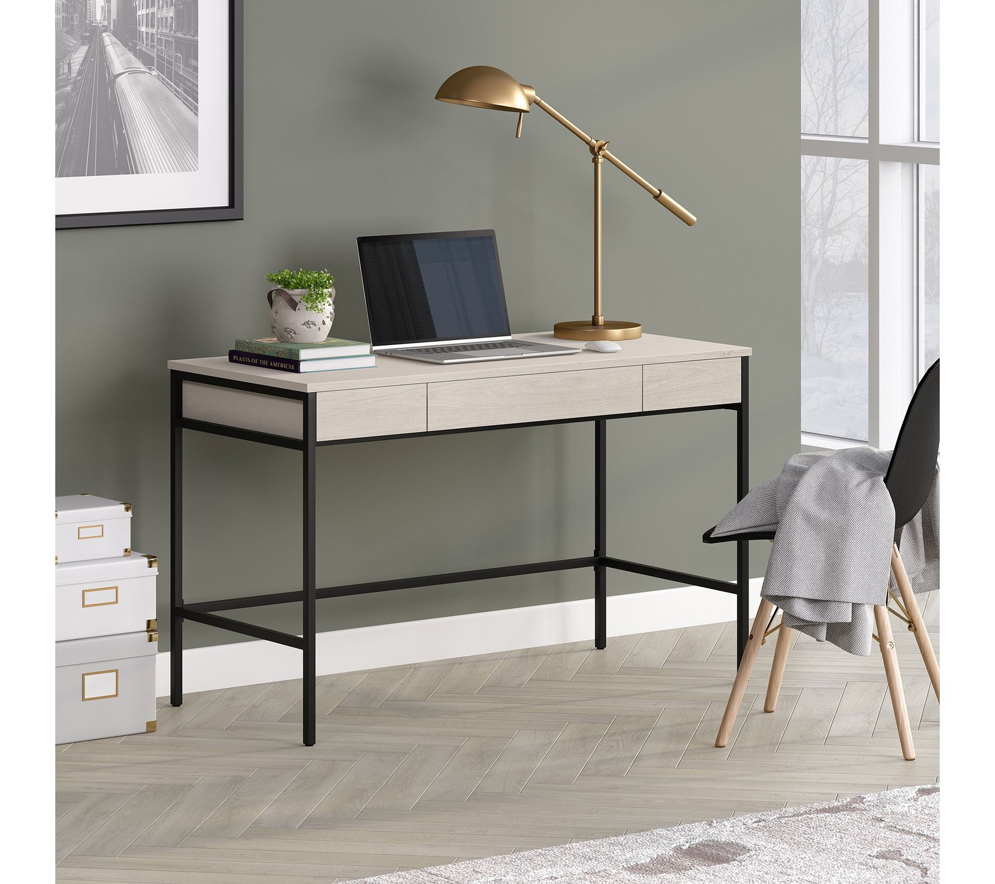 Hudson & Canal Evans 48" Wide Rectangular Writing Desk