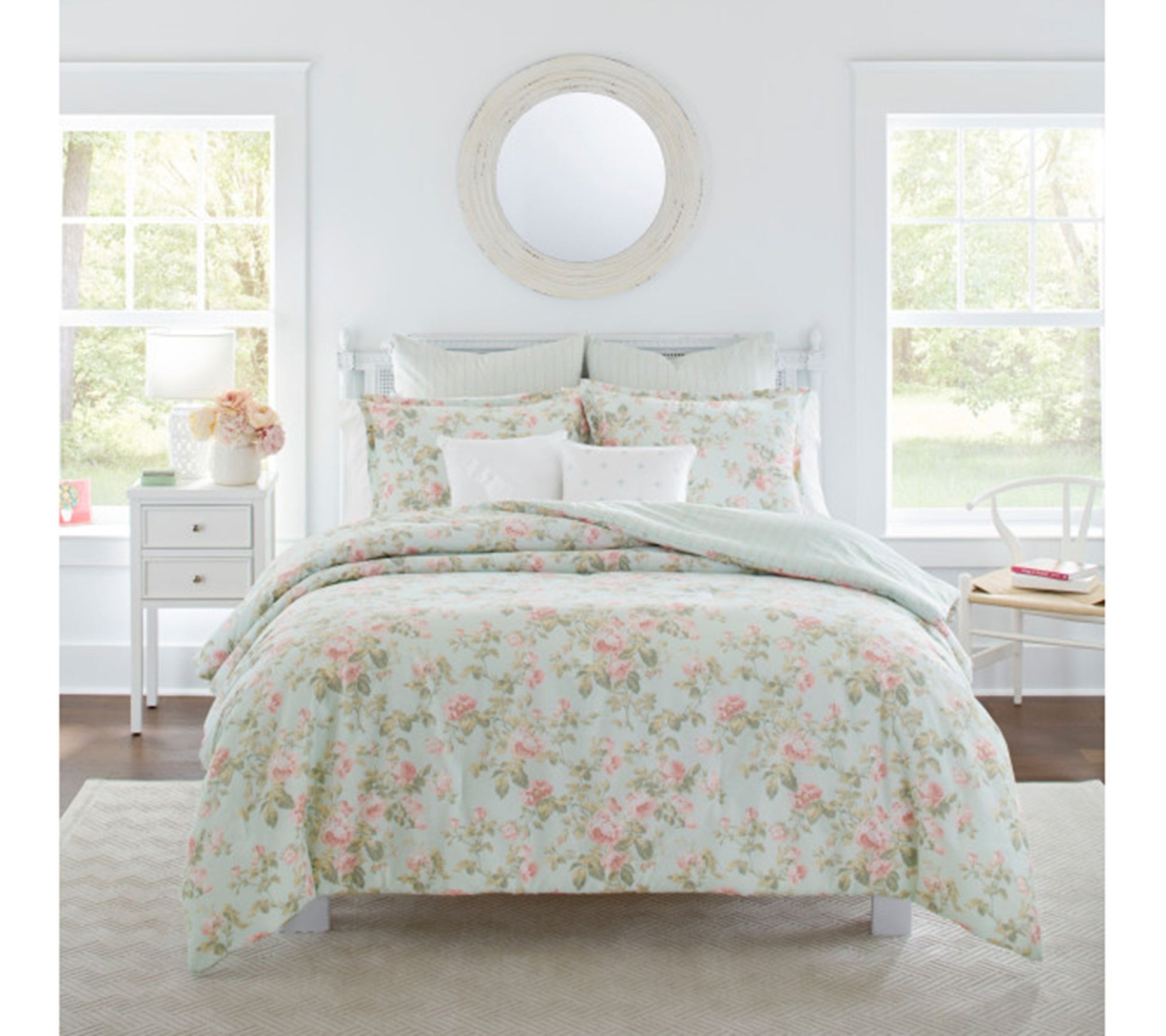 Laura Ashley Ma delynn Blue Ful l Queen Comfort er Sham Bonus S