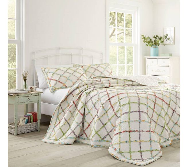 Laura Ashley Ruffle Garden King Quilt