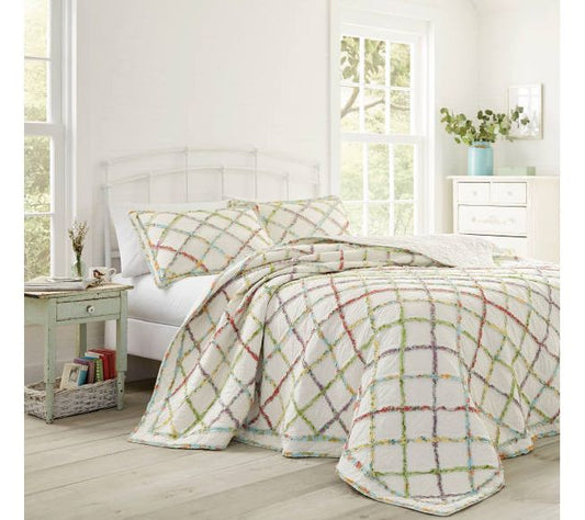 Laura Ashley Ruffle Garden King Quilt