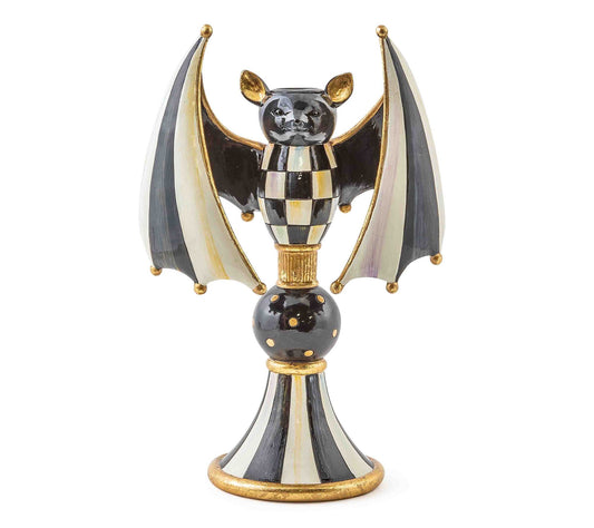 MacKenzie-Childs Courtly Check Bat Candle Holder
