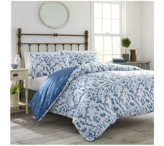 Laura Ashley Elise Blue Full/Queen Duvet Cover Set