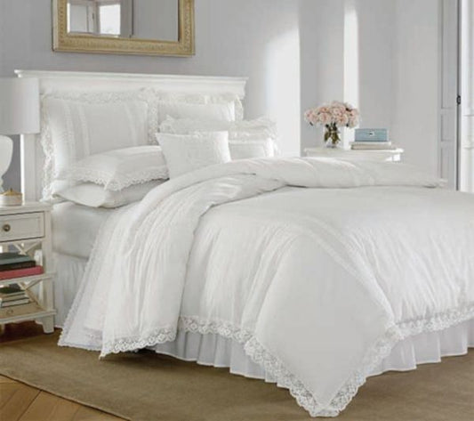 Laura Ashley Annabella White King Duvet Cover Set