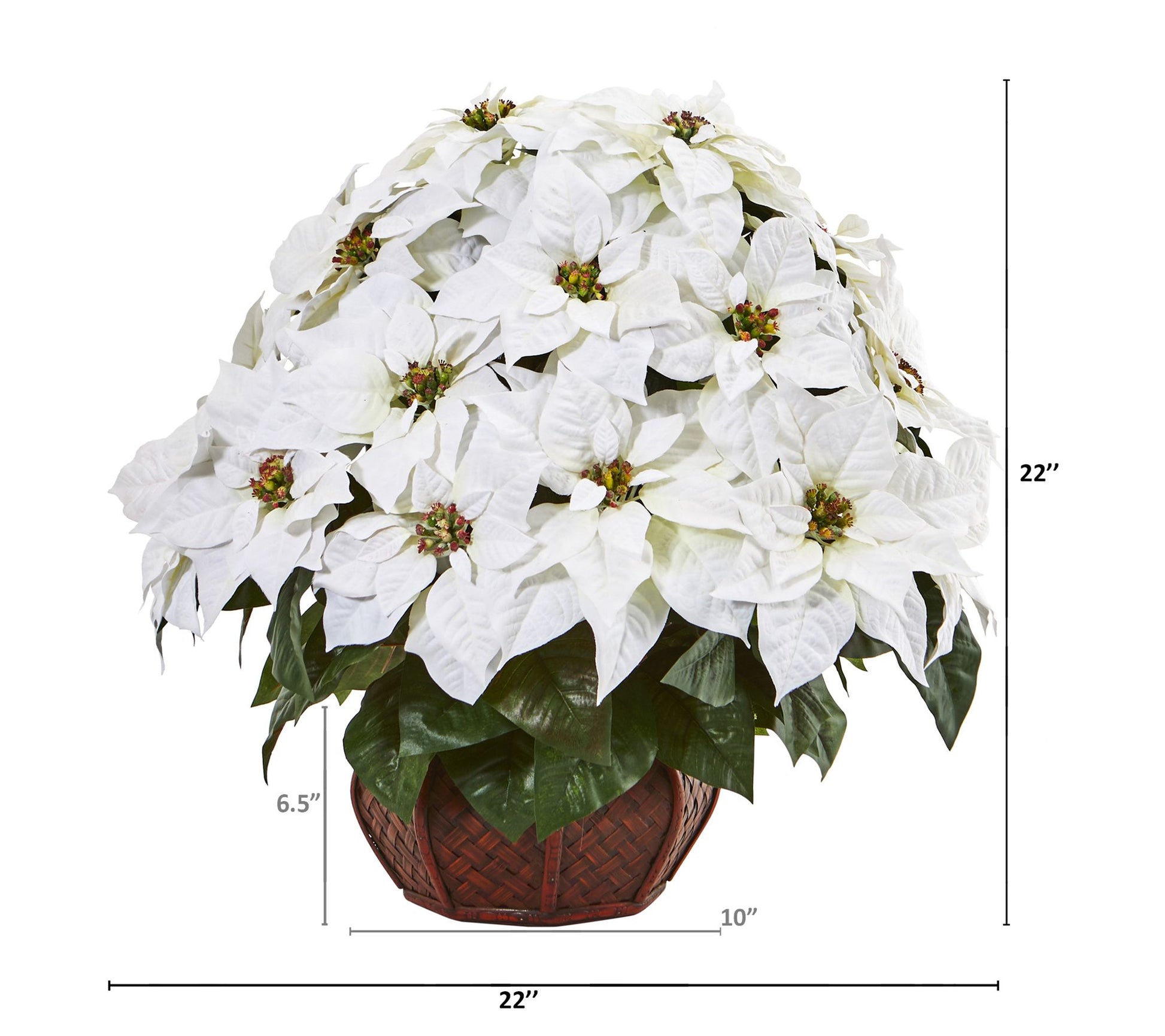 Nearly Natural Poinsettia Artificial Arrangement