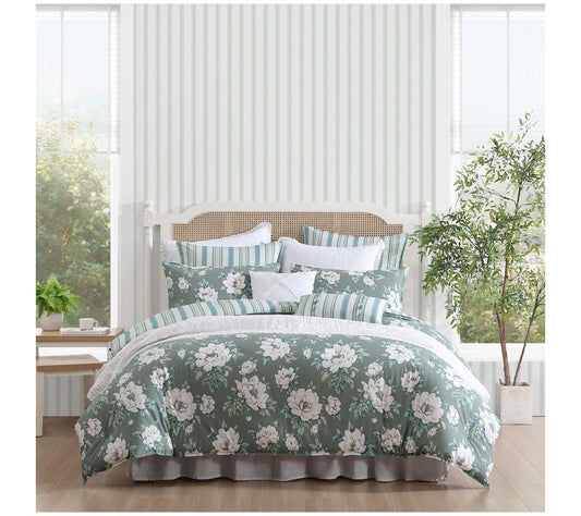 Laura Ashley Wisley Floral King Comforter ShamSet