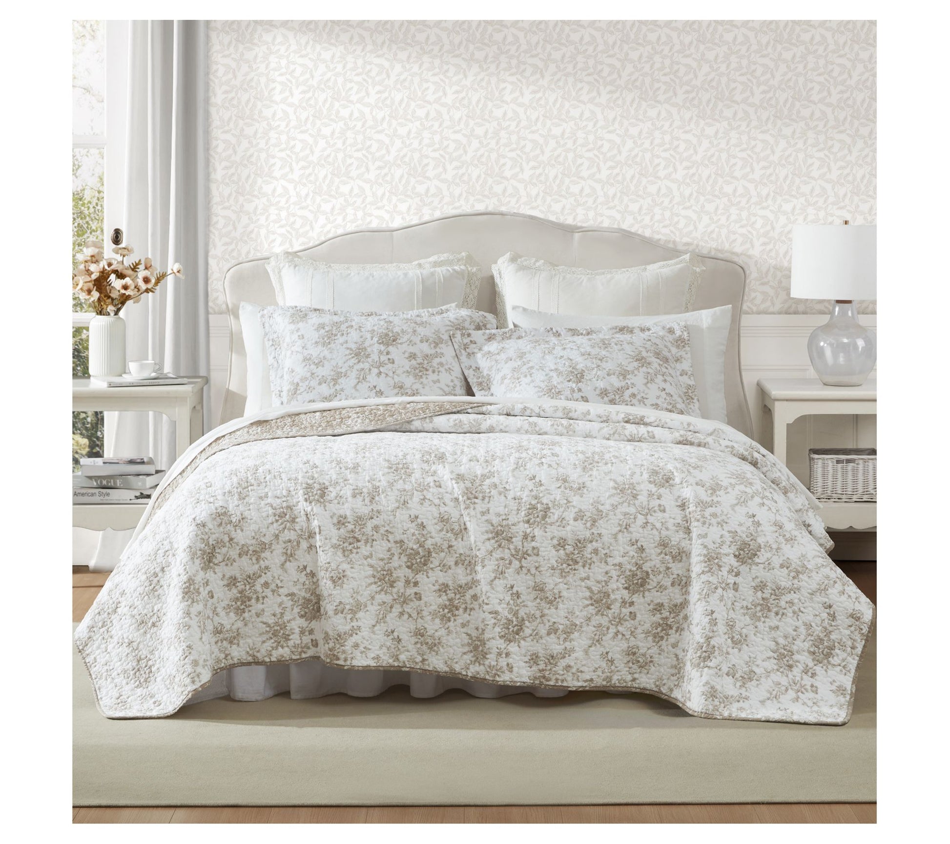 Laura Ashley Walled Garden Full/Queen Quilt Sham Set