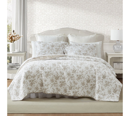 Laura Ashley Walled Garden King Quilt Sham Set