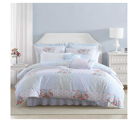 Laura Ashley Hope Patchwork King Duvet Cover Set