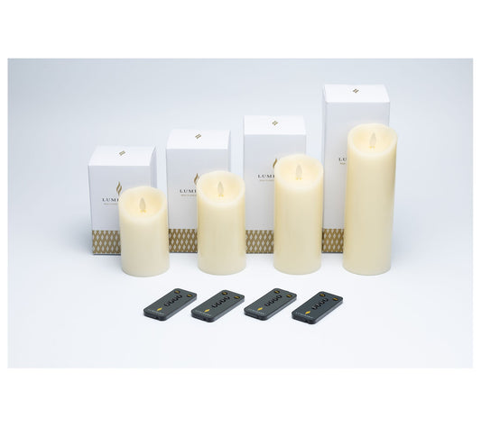 Luminara Set of (4) 3.0" D Flameless Candles inGift Boxes