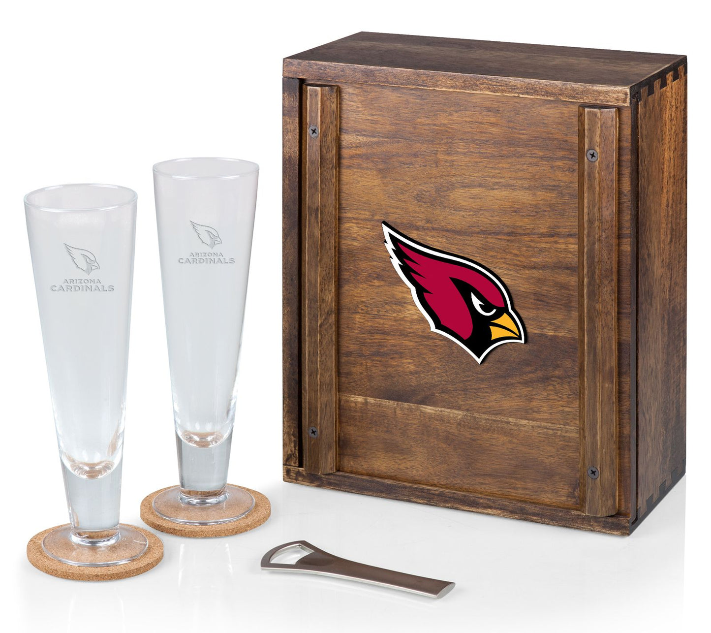 Legacy NFL Acacia Wood Pilsner Beer Glass GiftSet