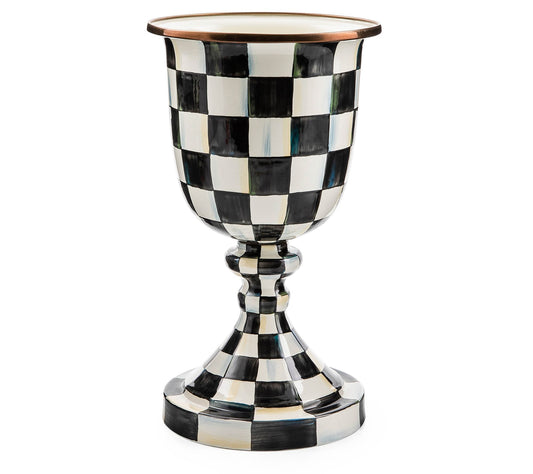 MacKenzie-Childs Courtly Check Pedestal Vase