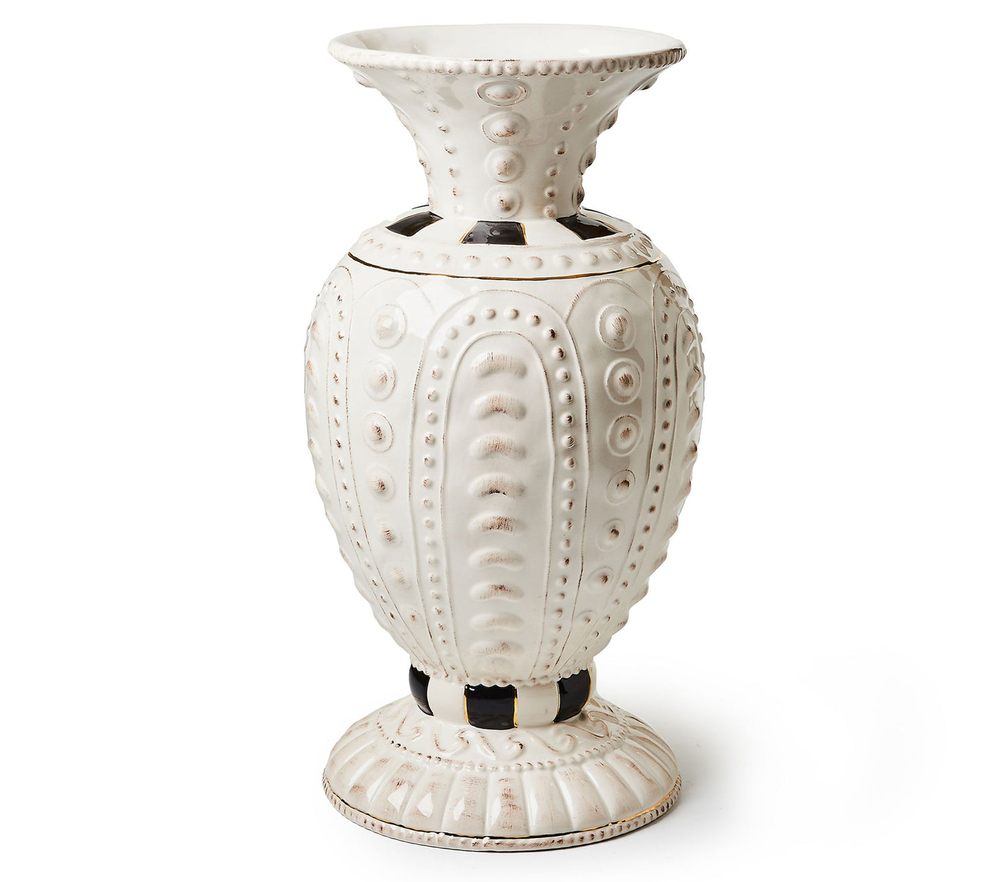 MacKenzie-Childs Courtly Large Ceramic Vase