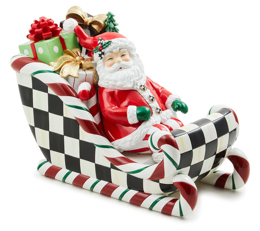 MacKenzie - Childs Holly Jolly Santa in Sleigh