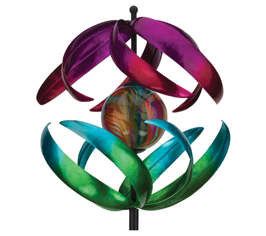 Regal Art & Gift Solar Vertical Wind Spinner -Swirl