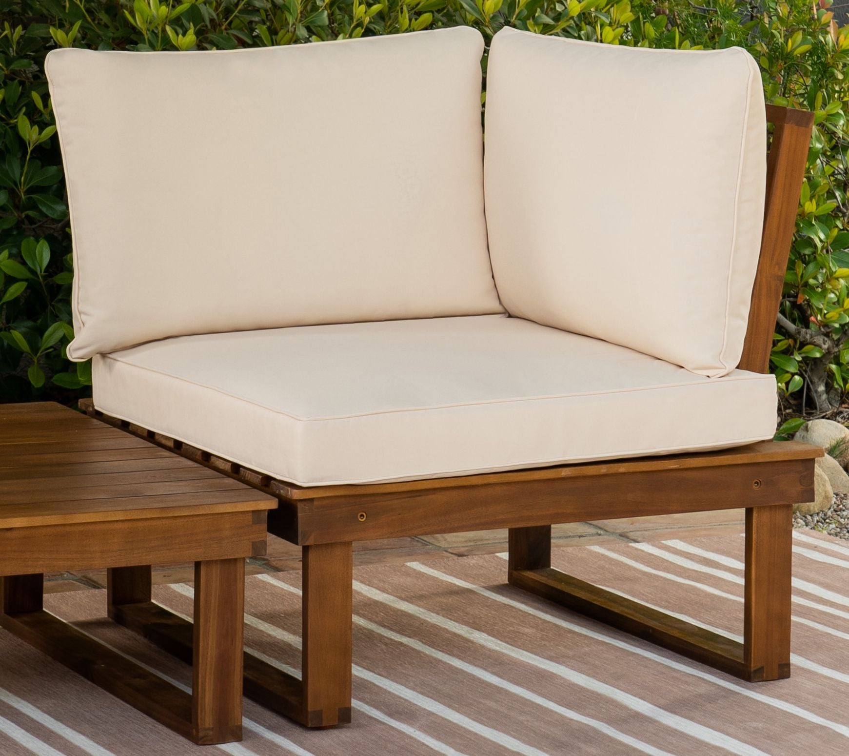 Linon Home Skypark Outdoor Table and Corner Chair