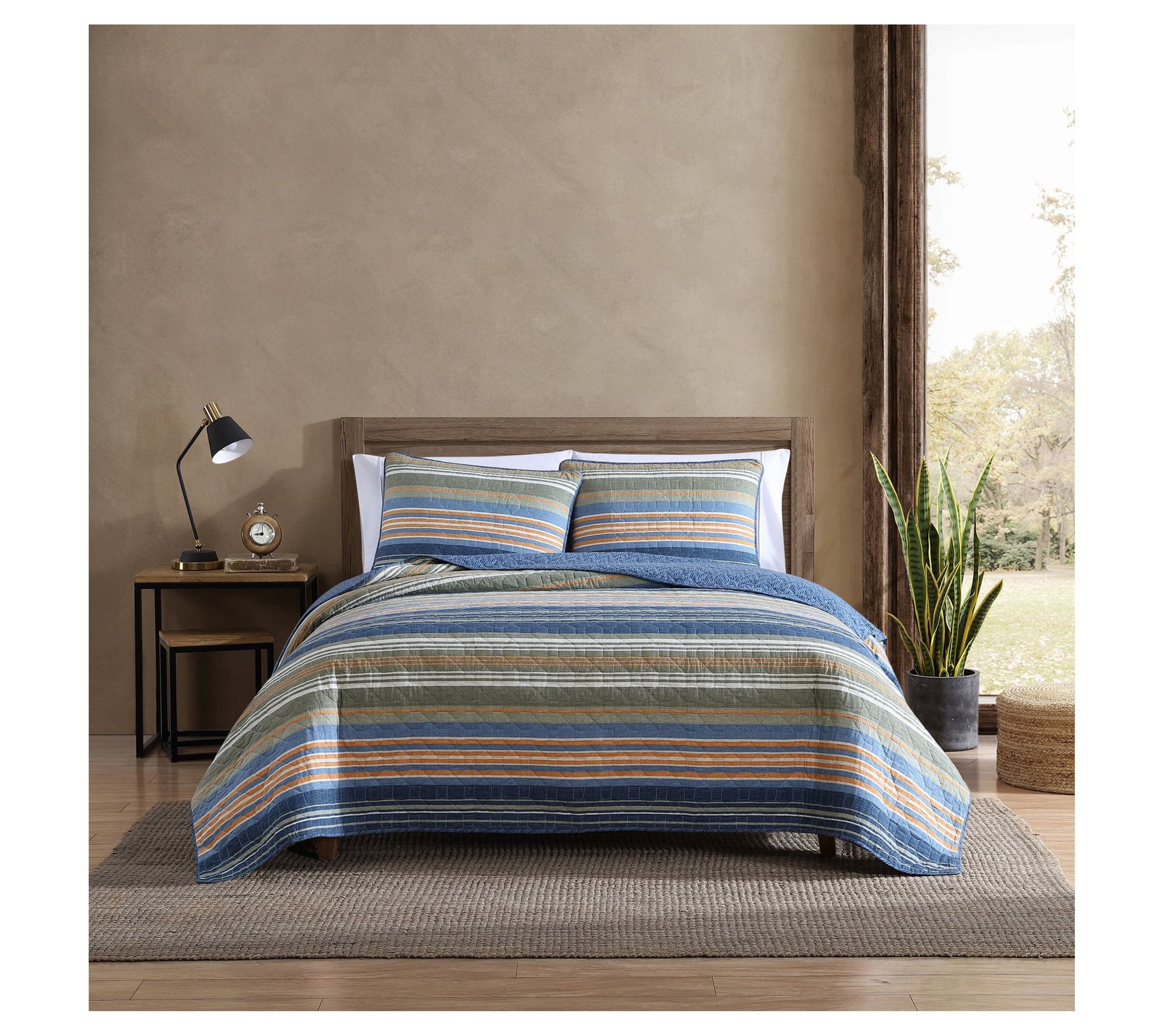 Eddie Bauer Yakima Valley Stripe King Quilt Sham Set